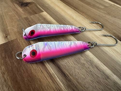 Loony Spoons Vibe 2-Pack - Premium Fishing Lures - Salmon, Trout, Walleye - Saltwater and Freshwater - size: Size 4 - 4.5"
