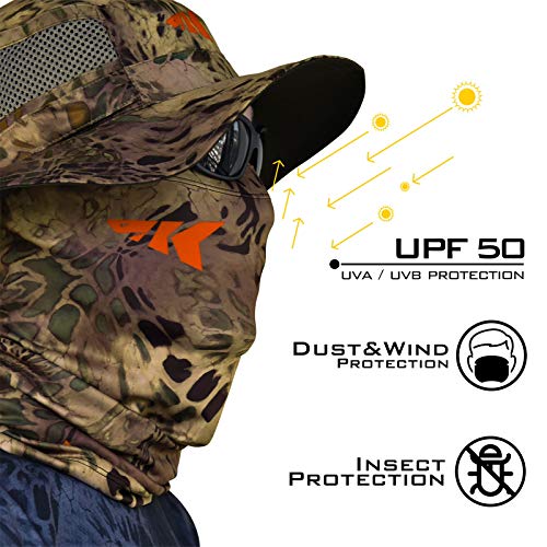 KastKing Sol Armis Neck Gaiter - UPF 50 Face Mask - UV Sun Protection Mask for Men & Women, Fishing, Hiking - color: F: Multi-purpose (Size: 19"x9.5")