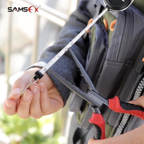 SAMSFX Tape Measure Retractor Fly Fishing Zinger Retractors Carabiner Style Clip on Back Tether Tools Badge Holder (2PCS in Pack)