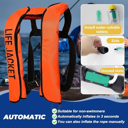 33G Co2 Cartridge Cylinder for Life Vest, Accessory for C02 PFD Rearming Kit, for Auto/Manual Inflating Life Jacket, for Adult, Used for Fishing, Surfing, Sea/Ocean Activities