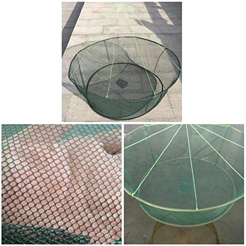 Fishing Accessories - 80/100cm Folding Fishing Net Hanging Wire Mesh Steel Wire Mesh Fish Cage Bait Crab Shrimp Pier Pond Shrimp Trap Minnow Mesh Net