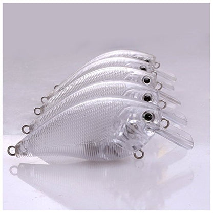 Blank Hard Lures Kit Unpainted Fishing Baits Sets Crankbait Wobblers Freshwater Fish Lure Wobblers Minnow Lure Bodies Fishing Tackle - color: 25pcs 8CM