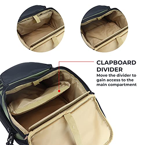 OSAGE RIVER Fishing Backpack, Fits 4 Large Tackle Boxes MOLLE Webbing Rod Holder Waterproof Cover, Includes Pliers Flashlight - color: Bag Only, size: Medium