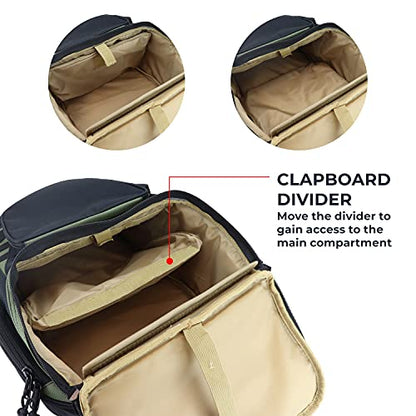 OSAGE RIVER Fishing Backpack, Fits 4 Large Tackle Boxes MOLLE Webbing Rod Holder Waterproof Cover, Includes Pliers Flashlight - color: Bag Only, size: Medium