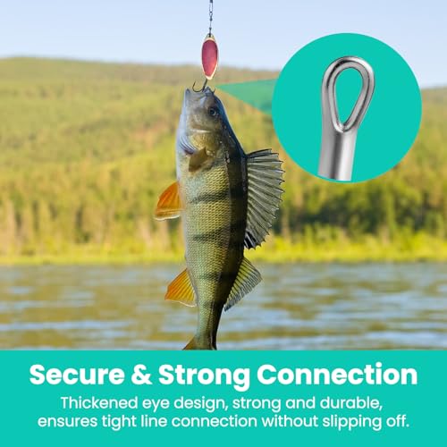 Fishing Hooks Treble Hooks Kit 50pcs Size#2#4#6#8#10 | High Carbon Steel, Strong Sharp Round Bend, For Catfish Trout, Hard Baits Lures, Saltwater Freshwater