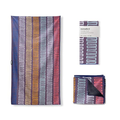 Nomadix Ultralight Towel - Quick Dry & Super Lightweight - Perfect As A Pack Towel to Save On Space - Made with Recycled Materials - Switchback Multi - 30x54 - color: Switchback Multi