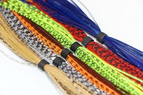 20 Bundles Fishing Skirt Lures Kit Replacement Skirts for SpinnerBaits Buzz Baits 30 Strands Quick Change Jig Skirts