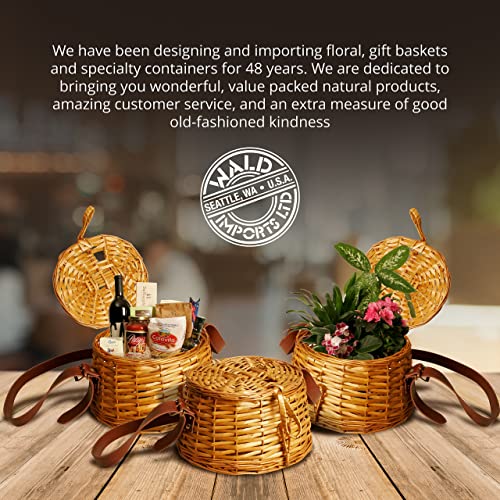 wald imports Willow Creel - Rattan Basket - Woven Baskets for Storage - Decorative Wicker Baskets