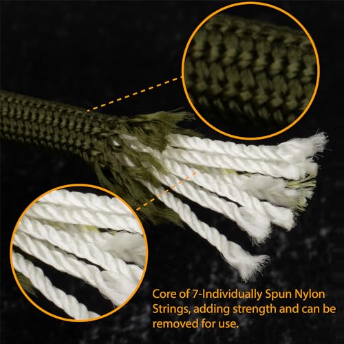 Fish Stringers – 10- & 20-Foot Lengths – 30+ Colors to Choose from! - color: Olive Drab, size: 10 feet