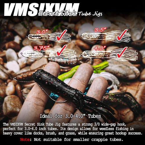 30/20/10 Pcs Tube Jig Heads for Bass Fishing, Tube Bait Worm Hooks rigs for Freshwater Saltwater, 5/16oz, 1/4oz, 3/16oz, 1/8oz - color: A2 - Weighted Tube Jigs - 1/4 oz (10 Pcs)