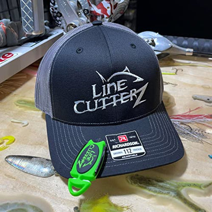 Line Cutterz Patented Dual Hybrid Ceramic Cutter + Stainless Steel Micro Scissors Fishing Line Snipper - Green - color: Green