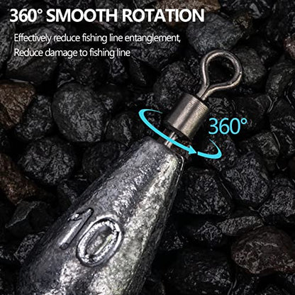 THKFISH Fishing Weights Sinkers Set, 28PCS Fishing Sinker Drop Shot Weights Kit,Drop Shot Rig Wacky Hooks for Saltwater Freshwater Bass Fishing - size: D-28pcs-Waterdrop Shape