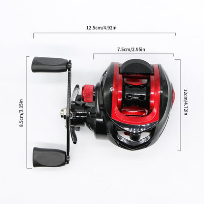 Rooblinos BR Baitcasting Fishing Reel Lightweight Aluminum Spool Fishing Reel 17.6Lbs Max Drag Magnetic Braking System 7.2:1 High-Speed Gear Ratio Saltwater Freshwater Baitcaster Reels