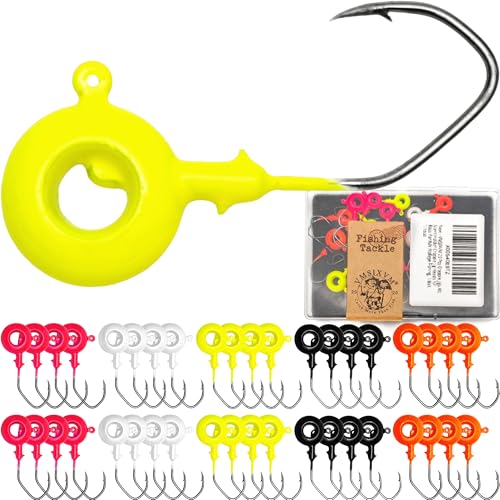 40 Pcs Crappie Jigs Kit, Scent Holder Crappie Jig Heads for Bass Panfish Walleye Fishing, 1/8oz, 1/16oz - color: 1/8oz - 40 Pcs