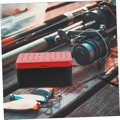 2pcs Double Layer Worm Bait Holder with Handle Leakproof Plastic Bait Storage Box for Freshwater Fishing Breathable Insulated Containers