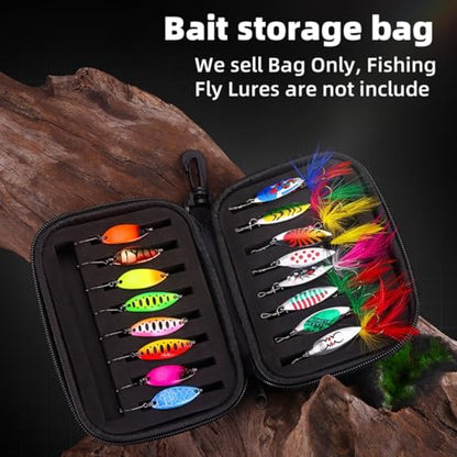 EVA Bait Storage Binder Bag, Waterproof Fishing Fly Lure & Spinner Bait Organizer, Leader Wallet Tackle Binder Case Bag