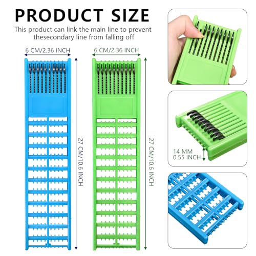 2PCS Fishing Hook Holder,Fishing Line Holder,Fishing Rod Hook Keeper,Plastic Double Side Spring Hooks,Storage Catch Holder for Storing Fish Line Winding Board