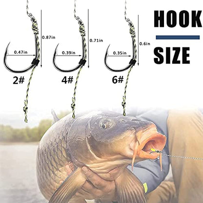 Carp Fishing Equipment Hair Rigs Kit, Carp Rigs Boilie Stop Stringer Needle | Carp Bait Boilies Stoppers, Rigging Needle Tool, Carp Fishing Gear