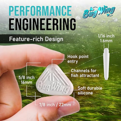 Panfish Lures 6PK | Prevents Swallowing The Hook | Easy Unhooking | Attracts Crappie, Sunfish, Bluegill, & Other Small Mouth Fish - color: Chartreuse, Pearl White, Black