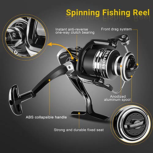 ShinePick Fishing Rod Kit, Telescopic Fishing Pole and Reel Combo Full Kit with Line Lures Hooks Carrier Bag for Travel Saltwater Freshwater Boat Fishing Beginners - color: 2.1M