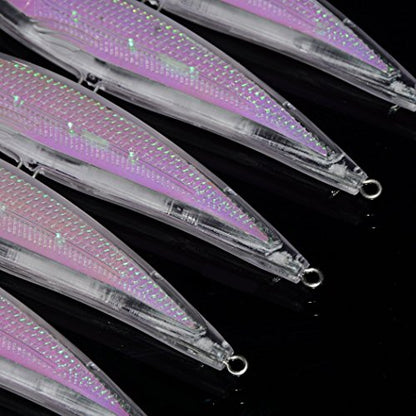 Aorace 20pcs/Lot 11cm/11.73g Unpainted Jerkbaits Blank Lure Bodies Fishing Floating Laser Minnow with Holographic Insert Hard Lure Body