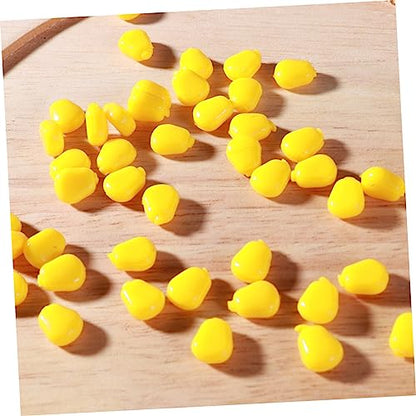 Happyyami 50pcs Artificial Corn Bream Lures Realistic Simulation Floating Baits Carp Fishing Bait Sweet Corn Taste