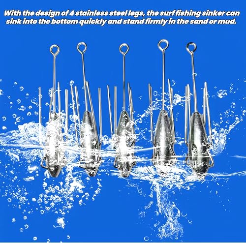 3Pcs Sputnik Sinkers Fishing Weights Sinkers Surf Casting Fishing Sinkers Lead Weights Sinkers Long Tail Fishing Weights Drop Shot Sinkers for Saltwater Catfish Beach Sand Ocean-1oz - size: 1oz