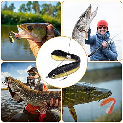 Ainiv Bionic Fishing Lure, Soft Bionic Fishing Lures Kit Creative Lifelike Mock Lure Can Bounce Fishing Accessory for Freshwater & Saltwater, Suitable for Fishing Lovers Outdoor