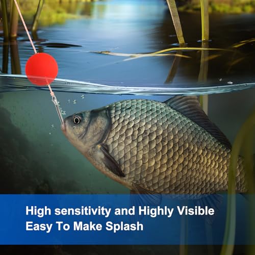 PATIKIL Fishing Bobbers Floats, Fishing Rig Float Round Slip Responsive Pompano Floats Buoy Rig Stoppers - size: 0.7 Inch