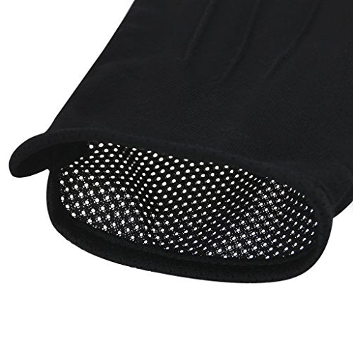JIAHG Women Men's Driving Gloves Summer UV Sun Glove Non Slip Touchscreen Cotton Gloves Outdoor Sunblock Mittens for Cycling - color: Cotton-black half finger