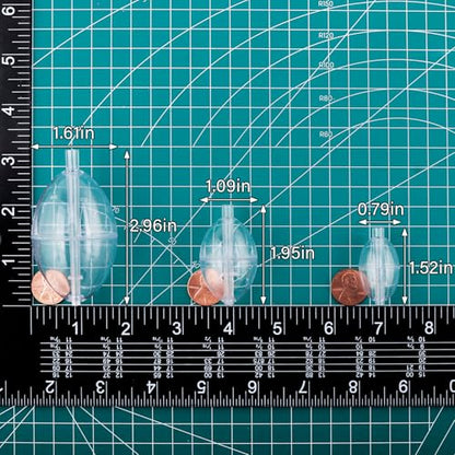 Dr.Fish 10 Pack Fishing Slip Cast Spin Floats Line Float 3 Sizes Fly Fishing Bobbers Oval Floats Bubble Bobber