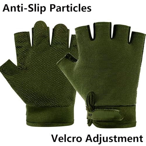 HUNTURE Fishing Vest,Pocket Vest and Hat Gloves Neck Gaiter Set for Men,Lightweight Utility Outerwear Vest - color: Green, size: XX-Large