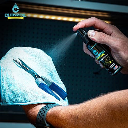 CLENZOIL Marine & Tackle - Fishing Gear Oil Lubricant - for Fish Care Reels, Boat Motors, Downriggers & More - Easily Oils Applicator - size: 2 x 2 oz Pump Sprayer