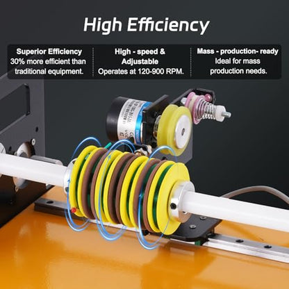 Automatic Winding Machine 900RPM Meter Winder Machine with Auto-Wire Alignment, Compatible with 18-46AWG Wire, Ideal for Fishing Lines, Silk Threads