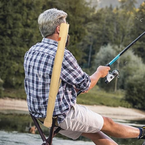 Toddmomy Fishing Rod Bag Portable Storage Case with Adjustable Straps Canvas Fishing Accessory Pouch for Outdoor Angling 55.11In Length