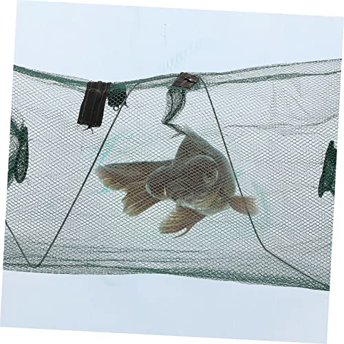 Portable Foldable Nylon Fishing Net Lightweight Shrimp Catching Cage Quick Drying Fish Keeping Net for Outdoor Use Collapsible Fishing Accessories