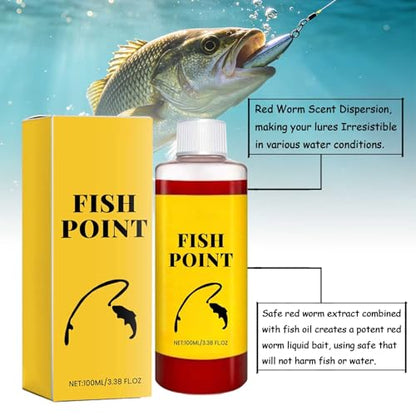 Concentrated Fish Attractant Liquid, 100ml Red Worm Liquid Spray - Powerful Bait Attractant Scent Bait Fish Attractant Liquid for Freshwater Fishing, Enhances Scent & Improves Bite Response - color: 1PCS