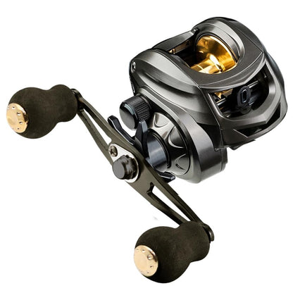 Rooblinos AK Baitcasting Fishing Reel Lightweight Aluminum Spool Fishing Reel 17.6Lbs Max Drag Magnetic Braking System 7.2:1 High-Speed Gear Ratio High Speed Saltwater Freshwater Baitcaster Reel
