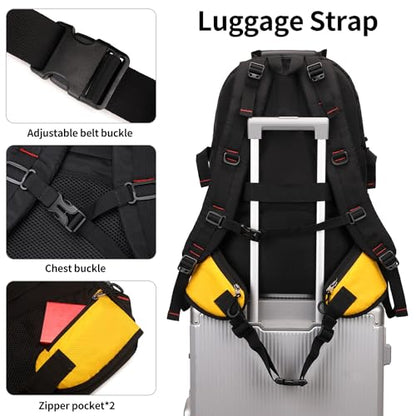 Nerlion 40L Hiking Backpack Travel Backpack for Men Women Camping Waterproof Outdoor Hiking Daypack Lightweight Backpack (Yellow) - color: A5- Yellow