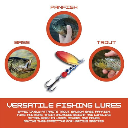 Hipster Pro Pack Rooster Tail Fishing Lures - Proven Inline Spinner Baits, Premium Trout Spinners for Trout and Salmon River Fishing, 100% USA Made by Hofmann's Lures - color: Classic Series