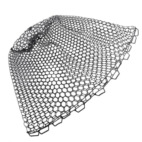SUNGOOYUE Fishing Net Replacement 79cm 31.1in PVC Fishing Landing Mesh Landing Net Replacement with Deepened Soft Flexible Rubber Head for Angler Freshwater Saltwater
