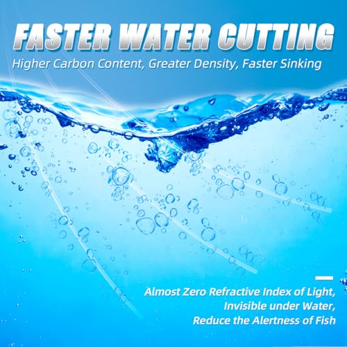 SeaKnight T2 100% Fluorocarbon Fishing Line, 110YD Japanese Material Leader Line, Low Visibility High Strength Abrasion Resistant for Saltwater Freshwater Fishing (3-35LB) - size: 1.5#: 0.203mm-6LB