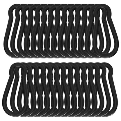 Heavy-Duty Carabiner Clip 1.57"–5.5", Black/Silver Spring Snap Hook, Quick Link Keychain Clip for Keys, Swing Set, Camping, Fishing, Hiking & Traveling (120–1350 lbs) - color: Black, size: 3.12Inch(M8)-30PCS