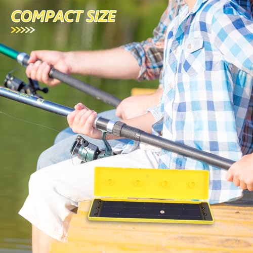 Housoutil Waterproof Fishing Line Organizer Box with Multifunctional Design Abs Material 4 Main Spools and 50 Sub-line Capacity Lightweight Fishing Hook and Line Storage Case