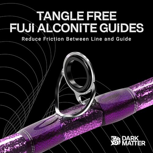 Dark Matter Psychedelic Casting Fishing Rods Medium Heavy Power X - High-Modulus M3 Carbon Nano Baitcaster Rod Saltwater and Freshwater Fishing Rods, 7ft Medium Heavy Baitcasting Rod - color: Purple, size: 7'0" Power - X