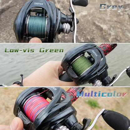 Seaknight W4 4 Strands Braided Lines 300M/500M Super Smooth PE Multifilament Line Carp Fishing Lines Double Coating UV-Proof Saltwater-Proof Fishing Line for Saltwater Sea Fishing 15-100LB - color: Gray, size: 1.0#: 22LB (0.16mm)-547Yds