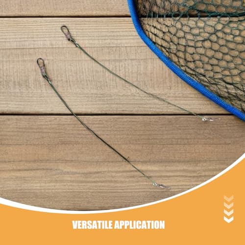 LABRIMP 60pcs Fishing Wire Leaders with Steel Swivels and Anti-bite Heavy Duty Wire Line Leash Rig for Freshwater and Saltwater Pike Muskie Walleye Fishing