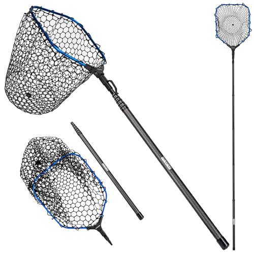 THKFISH Carbon Fiber Fishing Landing Net- 27 to 157.5 Inch Long Handle, Portable Collapsible Fishing Net for Salmon, Steelhead, Fly, Catfish, Bass, Trout Fishing, Trout Net, Dip Net Gifts for Men - size: 118” Telescopic Handle