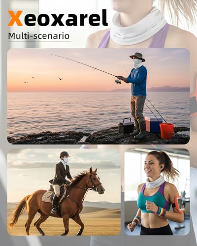 Xeoxarel Neck Gaiter, 7 Pack Cooling UV Protection, Bandana Face Mask Scarf for Men and Women - color: 3 White, 2 Dark Gray, 2 Light Gray
