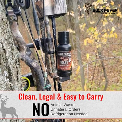 Buck Fever Red Moon Rut – Synthetically Formulated Deer Liquid Attractant – Non-Spoiling, Sweet Synthetic Buck Attractant Scent – Moisture Reactivated Mature Rutting Buck Scent - size: 2oz (12-pack)